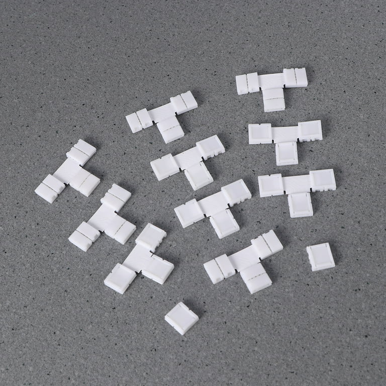 Lihe 10pcs LED Light Strip Corner Connector T Shape Angle Corner Connector with 2pcs RGB 5050 Clasps