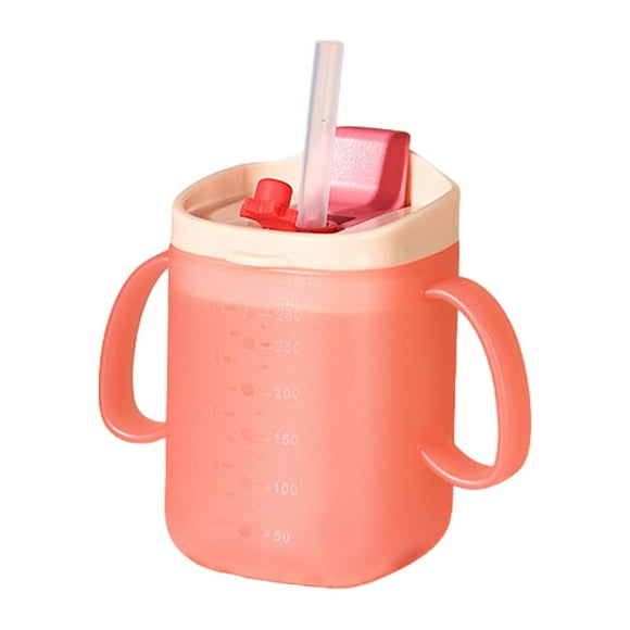 Cateissary Vaso para beber para adultos mayores, con tapa y pajita, antiderrames Cocina y Comedor B