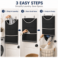 thumbnail image 5 of Kabuer Hanging Laundry Hamper Bag, Door Hanging Hamper for Convenient Laundry Storage, Black, 5 of 6