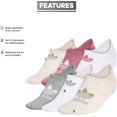 thumbnail image 2 of adidas Originals Women's Trefoil Superlite Super No Show Socks (6-Pair) Medium Wonder White/Silver Green/Pink Strata, 2 of 7