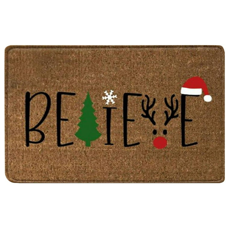 Christmas Decoration Door Mat Christmas Welcome Mat Non-Slip And