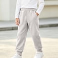 thumbnail image 5 of Cethrio Girls Cotton Sweatpants, Running Casual Elastic Waist Elastic Bottom Athletic Joggers with Pockets Beige Size 6-7 T, 5 of 7