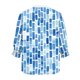 thumbnail image 4 of Camisas de Cuello de Tripulación de Manga Larga para Hombres 3/4 Cuarto de Manga con Cuello en V Botón Arriba Chaqueta de Cardigan para la Moda Casual de Verano, 4 of 5