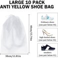 thumbnail image 3 of Bolsa de secado reutilizable no tejida Bolsa de almacenamiento de zapatos con bolsillo con cordón Bastidores de almacenamiento de viaje - Paquete de 10 (30 * 40 cm) TUNC Sencillez, 3 of 5