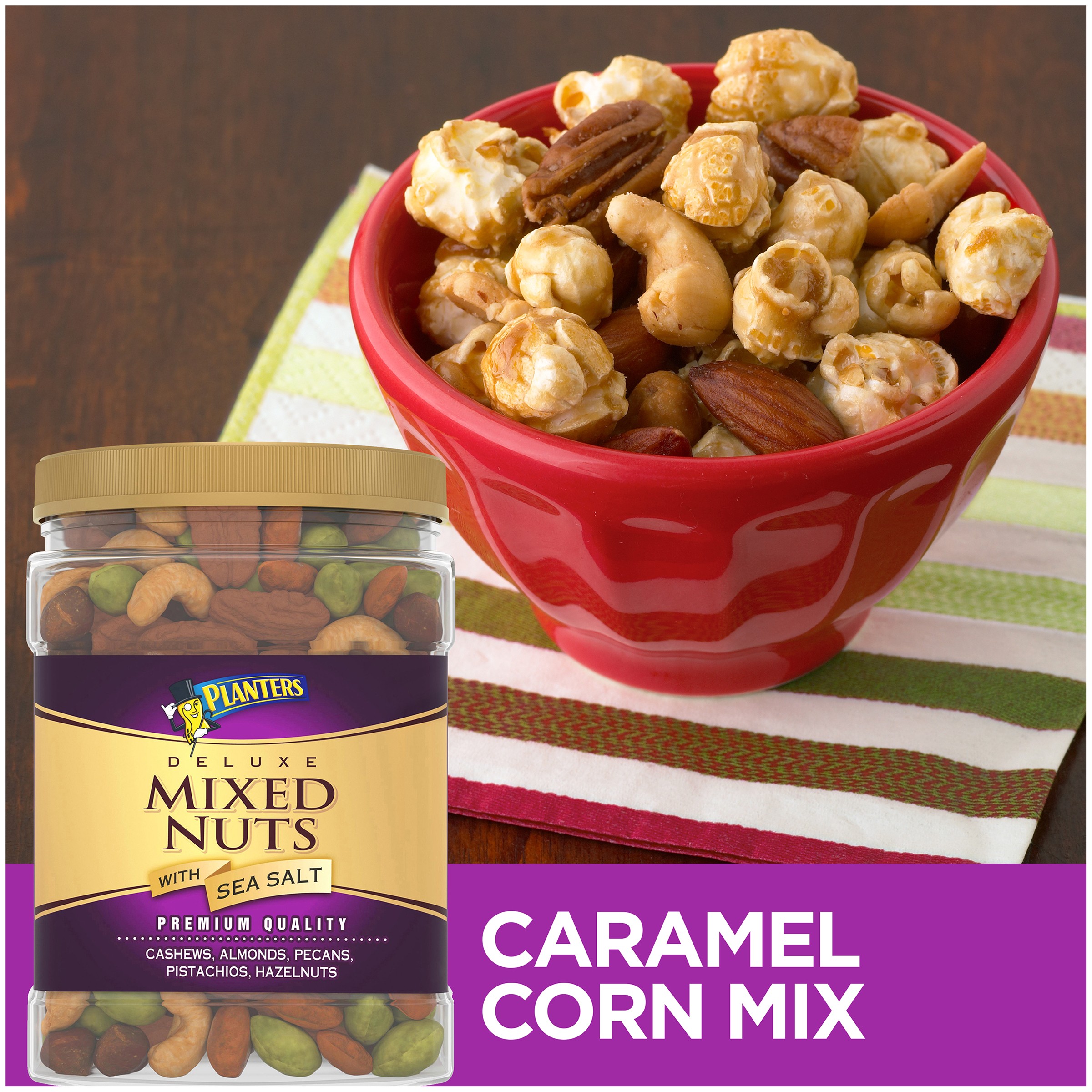 Planters Deluxe Mixed Nuts with Sea Salt, 34 oz Jar eBay