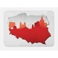 thumbnail image 1 of Polish Bath Mat, Graphical Map in Flag Colors and of the State, Plush Bathroom Decor Mat with Non Slip Backing, 29.5" X 17.5", Vermillion Pearl, by Ambesonne, 1 of 2