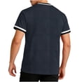 thumbnail image 5 of Kojanyu Men's V-Neck Short Sleeve Shirts Contrast Trim Ringer Tees 2026 Casual Summer Tops Plus Size S-3XL, 5 of 7