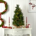 thumbnail image 4 of Nearly Natural 3 ft. Pre-lit Christmas Tree with Burlap Bag - Clear Lights, 4 of 7
