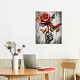 thumbnail image 2 of COMIO  Skull Wall Art Canvas Abstract Colorful Rose and butterfly Skeleton Skull Art Painting Modern Poster Print Artwork for Living Room Bedroom Office, 2 of 4