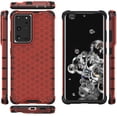 thumbnail image 4 of Funda protectora de PC y TPU a prueba de golpes con diseño de panal para Samsung Galaxy S21 Ultra 5g (blanca), 4 of 5