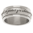 thumbnail image 5 of 8mm Stainless Steel Women's Spinner Ring - For He Will Send His Angel To Protect You... Christian Religious Ring Anxiety & Stress Relief, 5 of 5