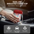 thumbnail image 4 of 18oz Travel Coffee Mug with Strap, 316 Stainless Steel Vacuum Insulated Tumbler, 2-in-1 Straw Lid, Camouflage Print, 4 of 6