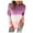 Purple, variant on Aoochasliy Ladies Tops Long Sleeve Plus Size Tie-Dye Printed Gradient Pullover Long Sleeve Top