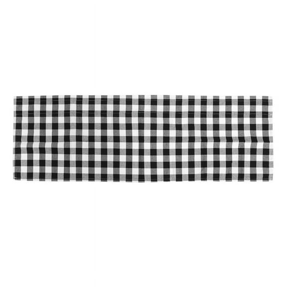 Valances for Kitchen Farmhouse Check Valances for Window Treatment Decor (Black and White)