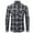 Navy-2, variant on qolati Men's Casual Plaid Shirt Lightweight Stylish Long Sleeve Button Down Checked Shirts Fall Winter Classic Fit Business Work Blouse