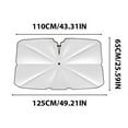 thumbnail image 4 of Car Windshield Sun Shade Cover, Large Foldable Car Reflector Windshield Cover, Auto Sun Shield Heat Protector, Car Sunshade Umbrella, Useful Front Window Sunshade Covers for Car, 4 of 7