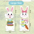 thumbnail image 3 of YIBAGA Easter Outdoor Decor, Easter Large Bunny Yard Signs w/ Metal Stakes 2Pcs, 32in Happy Easter Sign for Yard Lawn Garden Party Decor, 3 of 7