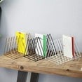 thumbnail image 5 of PENNGKE Magazine Holder,Newspapers Holder,Letters Storage,Desktop File Sorter Organizer Triangle Bookshelf Decor Home Office,Black, 5 of 5