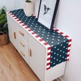 thumbnail image 5 of St Patrick''s Day Dining Table Runner, Spring Shamrock Clover Leaves Dresser Scarves Black White Plaid Farmhouse Coffe Table Runners ​Linen Burlap for Kitchen Decor, 5 of 6