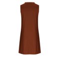 thumbnail image 5 of cfhntfmh Tank Dresses for Women Round Neck Strappy Sleeveless Casual Sundress Pleated Flowy Solid Color Basic T-Shirts Dress, 5 of 6