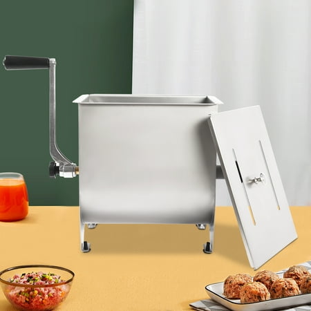 

Silver Meat Mixer Stainless Steel Meat Mixer 20LB Stainless Steel Meat Mixer 11.02*8.86*12.32in For Use In Homes Restaurants Kitchens Canteens