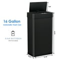 thumbnail image 2 of Pirecart Motion Sensor Trash Can 16 Gallon Automatic Trash Bin for Bathroom, Office, Home, Black, 2 of 10