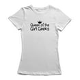 thumbnail image 1 of Queen Of The Girl Geeks T-shirt Blanc pour Femmes, 1 of 1