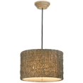 thumbnail image 1 of Uttermost Pendentif Tambour Léger en Rotin Noué, 1 of 3