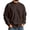 Coffee #322, variant on Men's Mock Neck Sweatshirt Solid Color Pullover Top with Ribbed Trim Relaxed Fit Fall Casual Sweatshirts