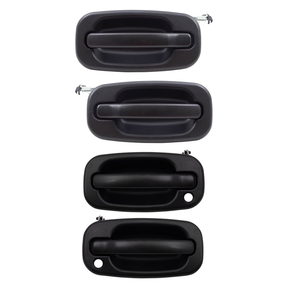 4 Piece Set Front and Rear Outside Textured Door Handles Replacement for Chevrolet GMC Pickup Truck SUV 15034985 15034986 15150735 15034986 AUTOANDART.COM 