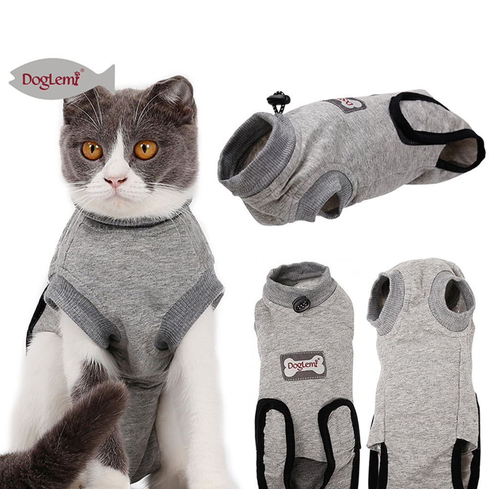 Glorisun Cat Sleeveless Shirt Cat Recovery Suit Breathable E-Collar Alternative After Surgery Wear Suit 