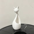 thumbnail image 2 of Modern Ceramic Cat Figurine Minimalist Animal Sculpture Decorative Ornament for Home Office Living Room Shelf Decor, 2 of 8
