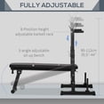 thumbnail image 4 of CoSoTower Adjustable Weight Bench, Foldable Bench Press with Barbell Rack and Dip Station for Home Gym, Strength Training Multiuse Workout Bench, Black, 4 of 7