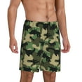 thumbnail image 2 of Naloa Camouflage Dinosaur Men's Short Pajama Pants, Lounge Comfort Shorts with Elasticized Waistband and Side Pockets - Medium, 2 of 9
