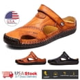 thumbnail image 2 of Men's Leather Sandals Water Shoes Casual Fisherman Beach Slippers Summer Driving, 2 of 13