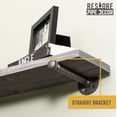 thumbnail image 6 of 24 in. x 7.5 in. x 6.75 in. Riverstone Grey Restore Wood Wall Shelving with Industrial Steel Pipe Straight Brackets, 6 of 8