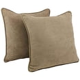 thumbnail image 2 of Blazing Needles Corded Microsuede Floor Pillows (Set of 2), 25", Java, 2 of 2