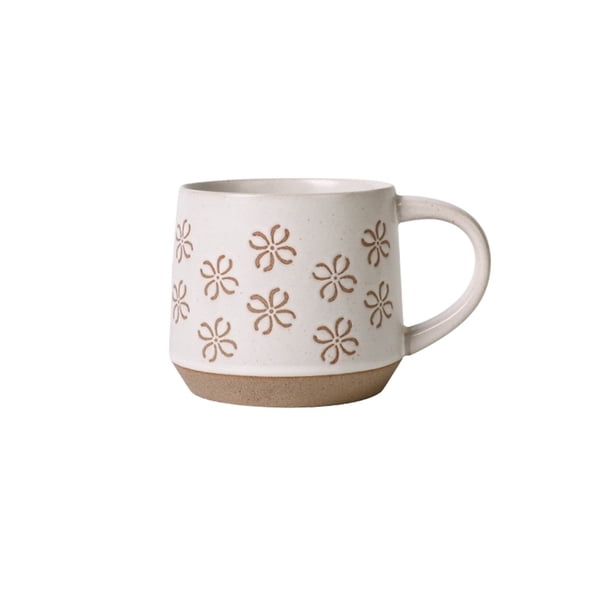 Taza de café de cerámica con diseño retro, de gran capacidad, de gres, for uso doméstico, desayuno y oficina.