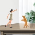 thumbnail image 3 of Figura Mini 1:64 Entrenamiento Mascota Personaje Escena Callejera Modelo Paisaje Escala S Caqui, 3 of 9