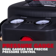 Ecomax 6 Gallon Portable Pancake Air Compressor, 150 PSI 1.0 HP Oil-Free Electric for Home Garage & Shop