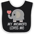 thumbnail image 3 of Inktastic Memere Grandma Loves Me Boys or Girls Baby Bib, 3 of 4