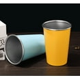 thumbnail image 7 of 17 oz Stainless Steel Pint Cups Metal Cups Unbreakable Drinking Water Tumblers Stackable tumbler for Adults Bar Home Restaurant Travel Picnic Camping Outdoor, 7 of 7