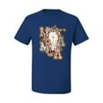 thumbnail image 2 of Wild Bobby Western Ma Steer Pink And Grey Distressed Pop Culture Men Tee, Royal, 5X-Large, 2 of 6