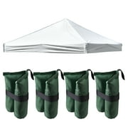 InstaHibit 10x10 Ft Pop up Canopy Top with 4 Sand Weight Bags Outdoor Camping