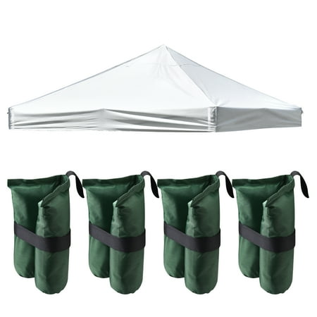 InstaHibit 10x10 Ft Pop up Canopy Top with 4 Sand Weight Bags Outdoor Camping