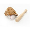 thumbnail image 3 of Ksopiavobs Dollhouse Accessories Miniatures Sports Baseball Bat, Glove and Ball Set for Mini Dollhouse Kitchen Fairy Garden Cake Topper Landscape Craft Project Decoration, 3 of 4