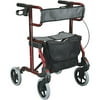 Diamond Aluminum Rollator Walker -Color:Red