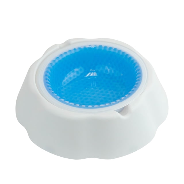 One Paw, Cooling Dog Bowl, Large, Refreshing, Blue, for Dogs and Cats