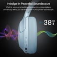 thumbnail image 3 of TOZO HT2 Hybrid Active Noise Cancelling Headphones, Wireless Over Ear Bluetooth Headphones, 60H Playtime, Hi-Res Audio Custom EQ via App Deep Bass Comfort Fit Ear Cups, for Home Office Travel Blue, 3 of 5
