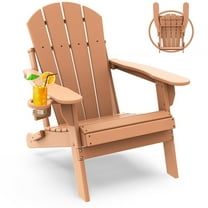 Oversized HDPE Outdoor Rocking Chair With High Back for Outside Indoor Support 400 lbs,Teak